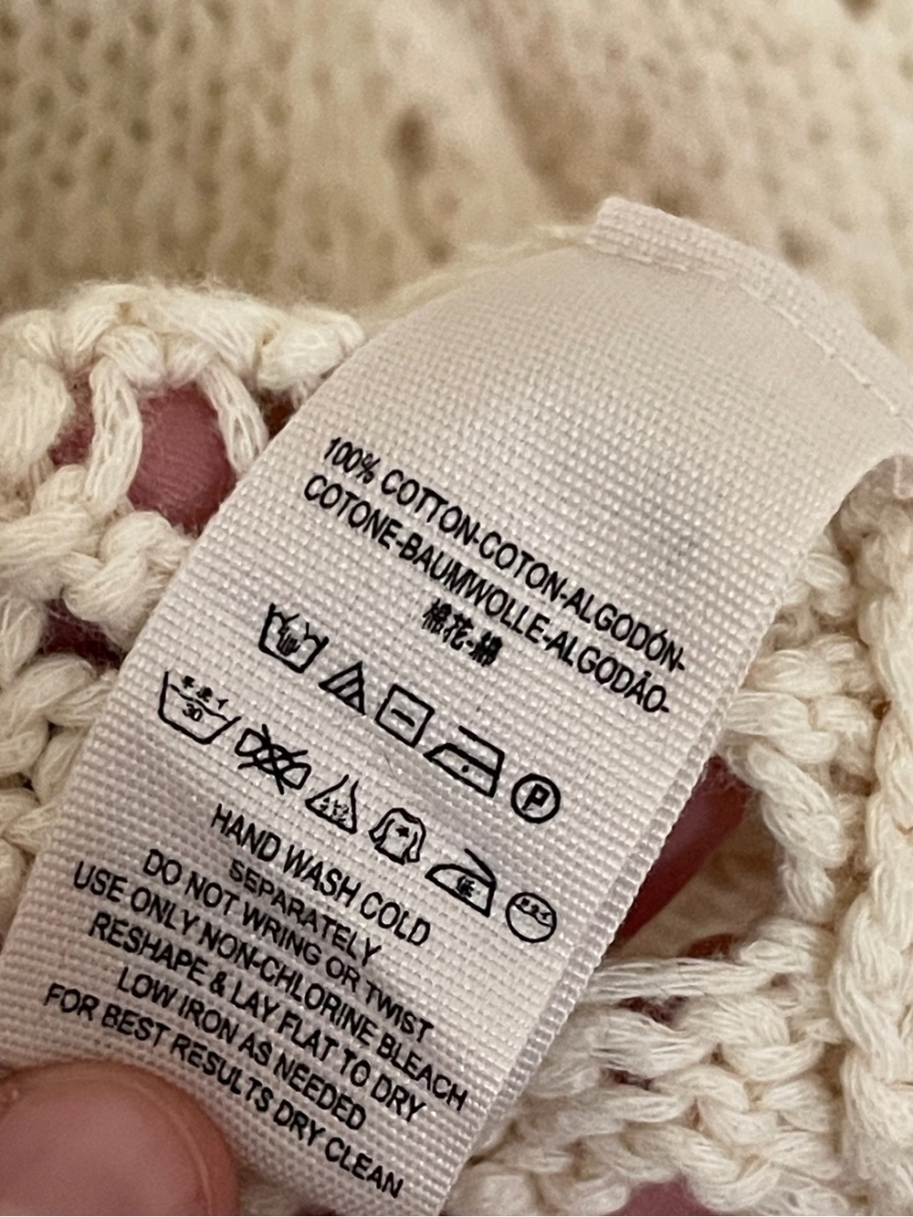 FREE PEOPLE "Traveling" Crochet Knit Sweater - Oversized - XL - Picture 6 of 9